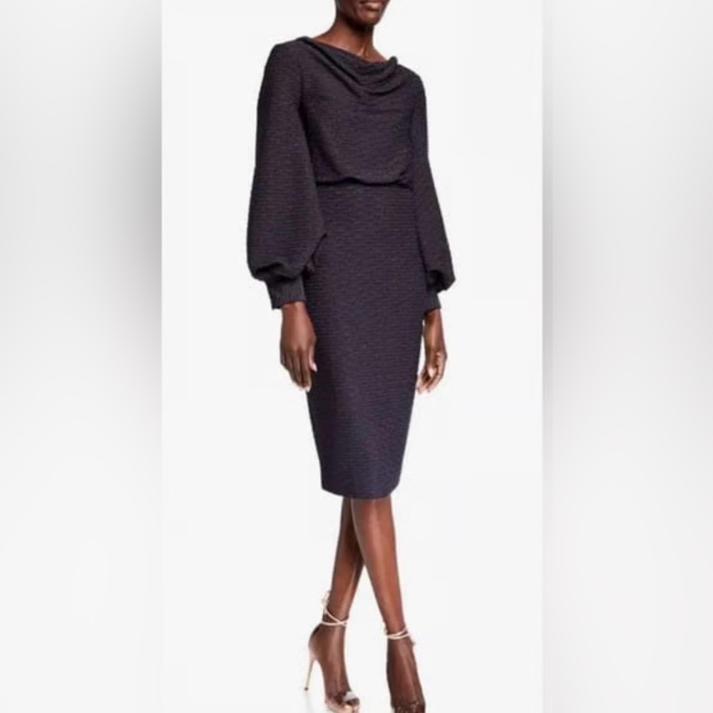 Badgley Mischka navy dress